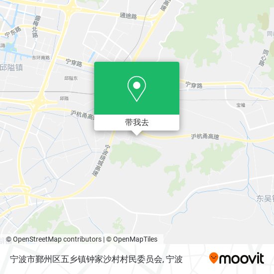 宁波市鄞州区五乡镇钟家沙村村民委员会地图