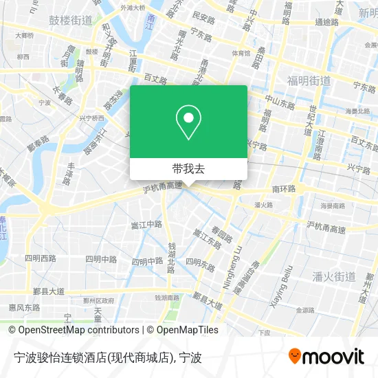 宁波骏怡连锁酒店(现代商城店)地图