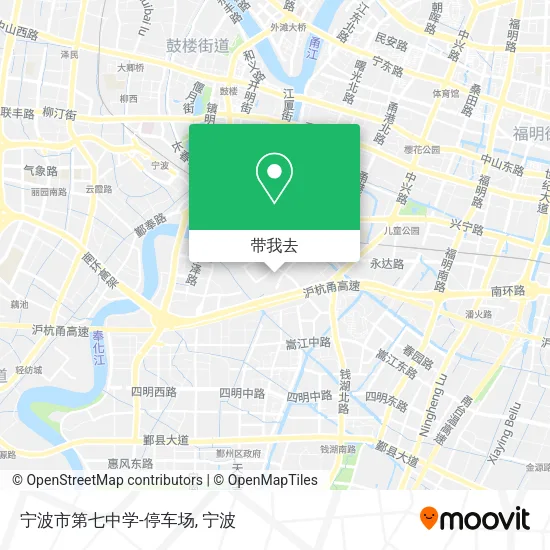 宁波市第七中学-停车场地图