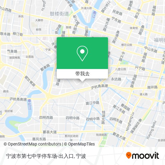 宁波市第七中学停车场-出入口地图