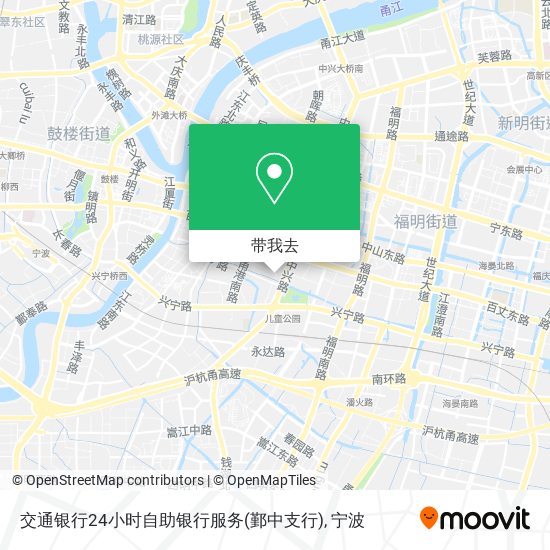 交通银行24小时自助银行服务(鄞中支行)地图