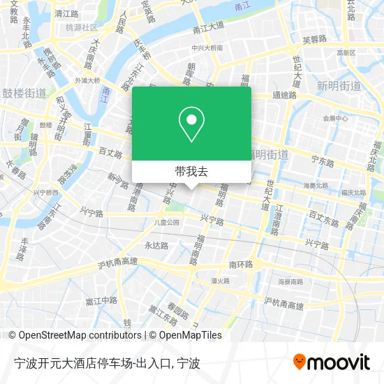 宁波开元大酒店停车场-出入口地图