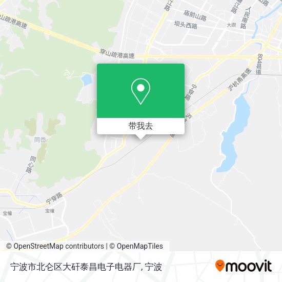 宁波市北仑区大矸泰昌电子电器厂地图