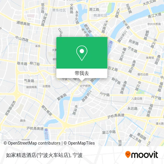 如家精选酒店(宁波火车站店)地图