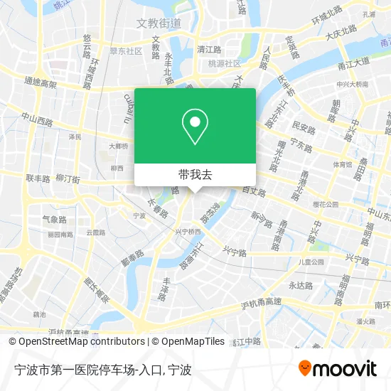 宁波市第一医院停车场-入口地图