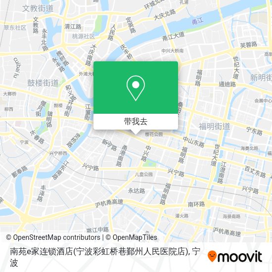 南苑e家连锁酒店(宁波彩虹桥巷鄞州人民医院店)地图