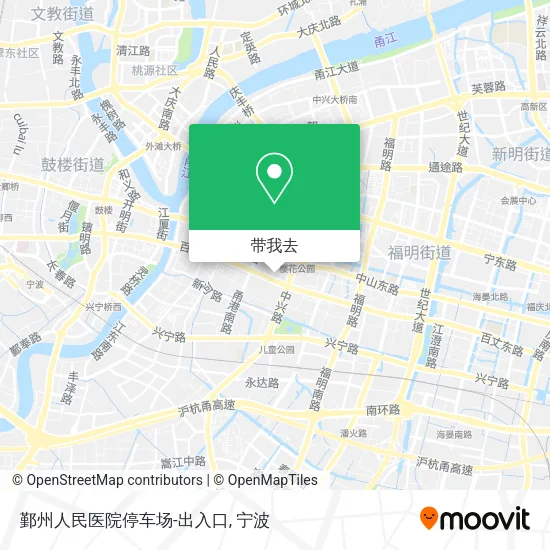 鄞州人民医院停车场-出入口地图