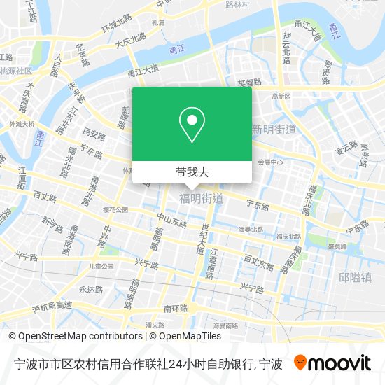 宁波市市区农村信用合作联社24小时自助银行地图