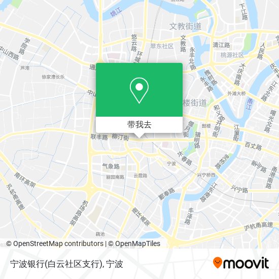 宁波银行(白云社区支行)地图