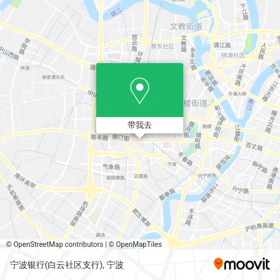宁波银行(白云社区支行)地图