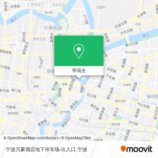 宁波万豪酒店地下停车场-出入口地图
