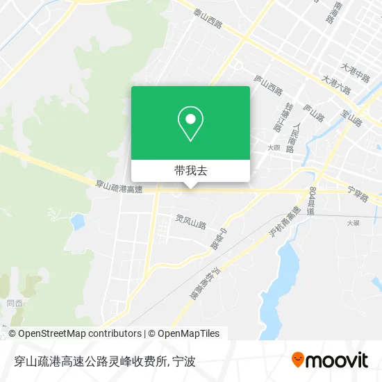 穿山疏港高速公路灵峰收费所地图