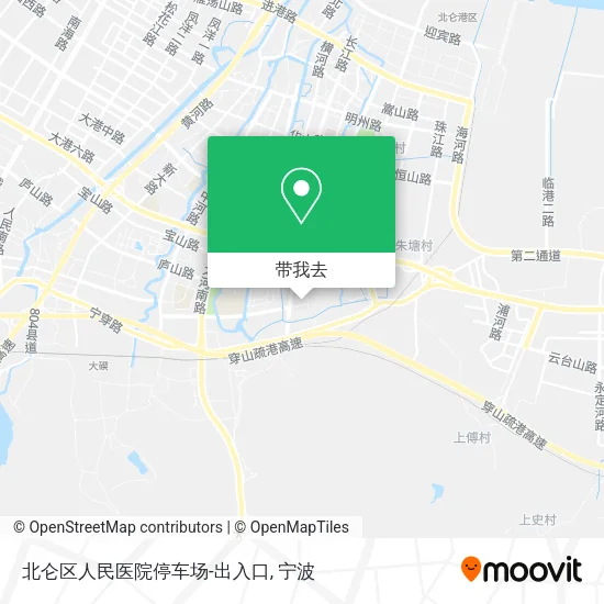 北仑区人民医院停车场-出入口地图