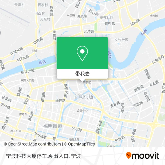 宁波科技大厦停车场-出入口地图