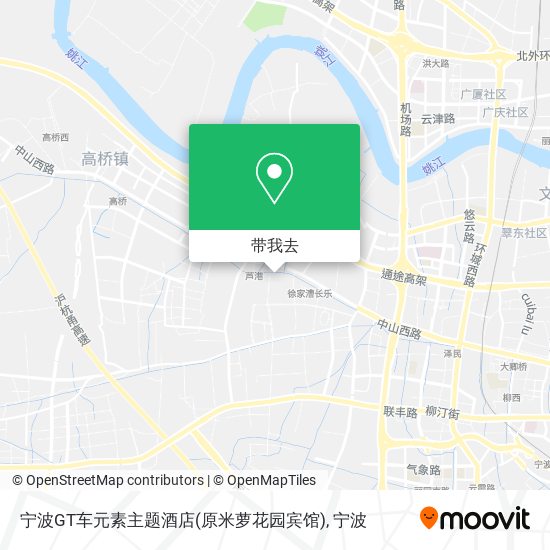 宁波GT车元素主题酒店(原米萝花园宾馆)地图