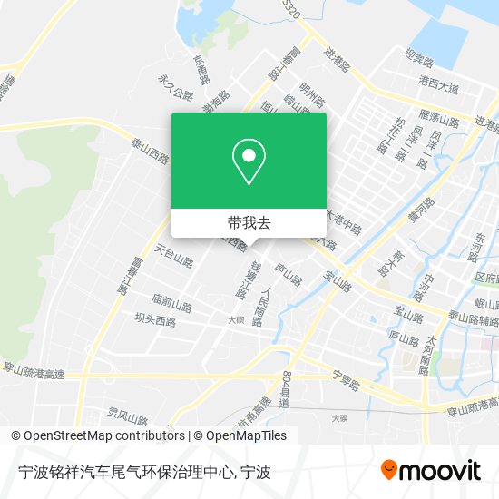 宁波铭祥汽车尾气环保治理中心地图