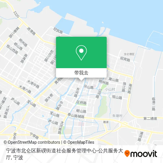 宁波市北仑区新碶街道社会服务管理中心-公共服务大厅地图
