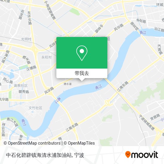 中石化碧辟镇海清水浦加油站地图