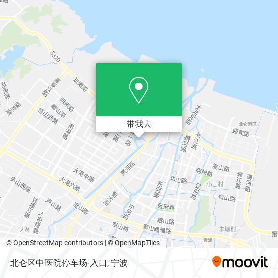 北仑区中医院停车场-入口地图