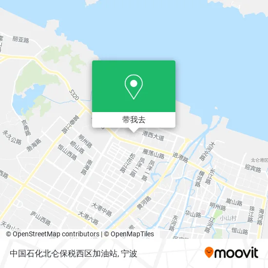 中国石化北仑保税西区加油站地图