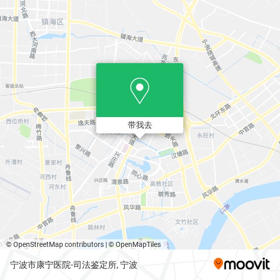 宁波市康宁医院-司法鉴定所地图