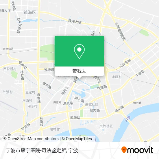 宁波市康宁医院-司法鉴定所地图