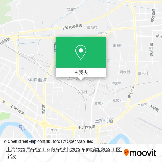 上海铁路局宁波工务段宁波北线路车间编组线路工区地图