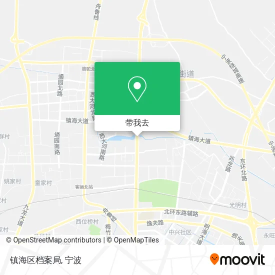 镇海区档案局地图