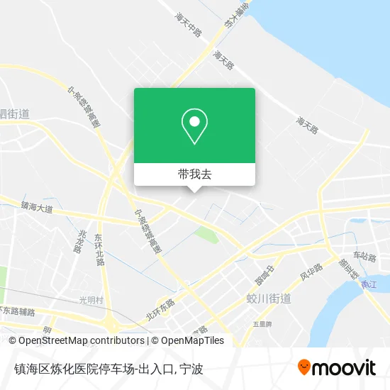 镇海区炼化医院停车场-出入口地图