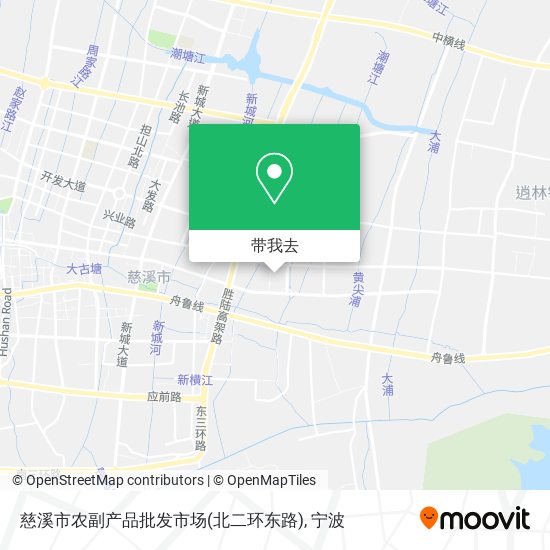 慈溪市农副产品批发市场(北二环东路)地图