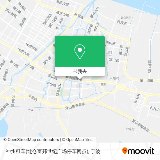 神州租车(北仑富邦世纪广场停车网点)地图