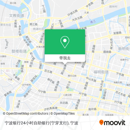 宁波银行24小时自助银行(宁穿支行)地图