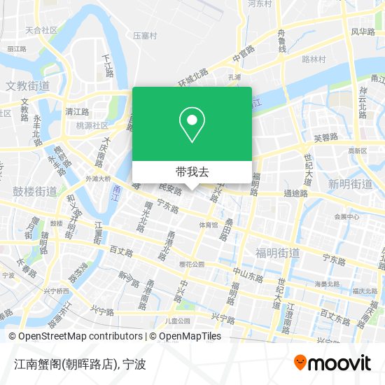 江南蟹阁(朝晖路店)地图