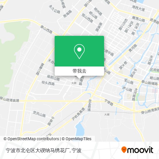 宁波市北仑区大碶纳马绣花厂地图