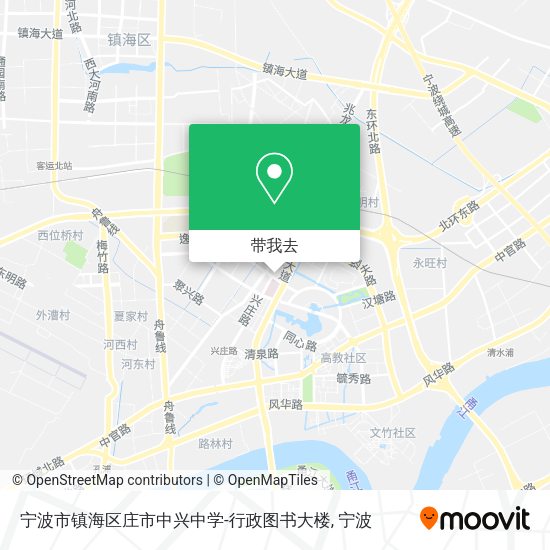 宁波市镇海区庄市中兴中学-行政图书大楼地图