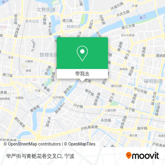 华严街与黄栀花巷交叉口地图