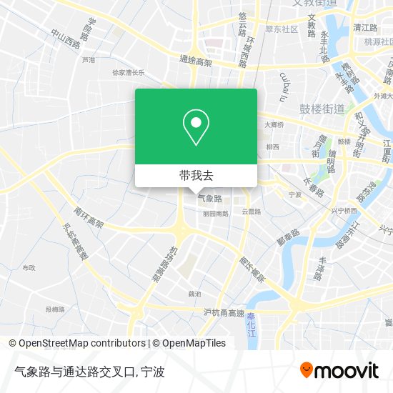 气象路与通达路交叉口地图