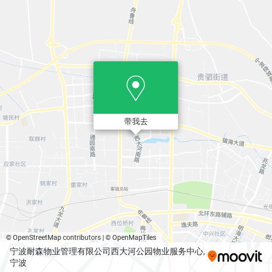 宁波耐森物业管理有限公司西大河公园物业服务中心地图