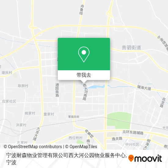 宁波耐森物业管理有限公司西大河公园物业服务中心地图