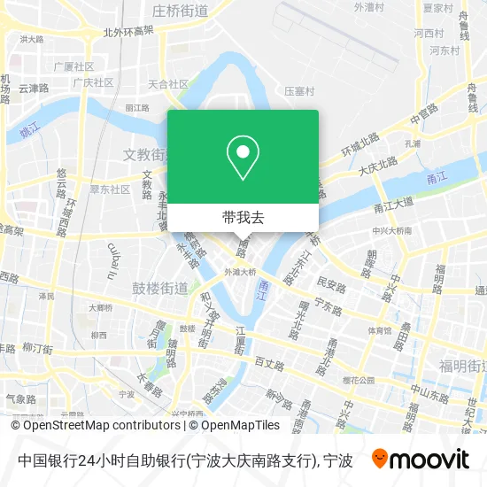 中国银行24小时自助银行(宁波大庆南路支行)地图