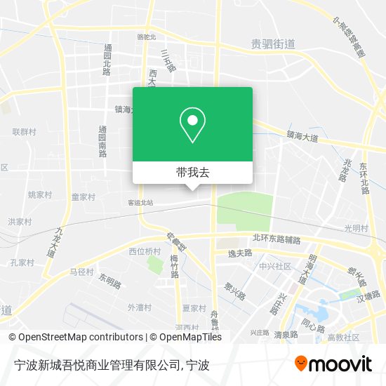 宁波新城吾悦商业管理有限公司地图