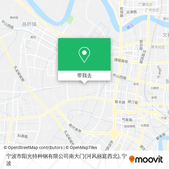 宁波市阳光特种钢有限公司南大门(河风丽庭西北)地图