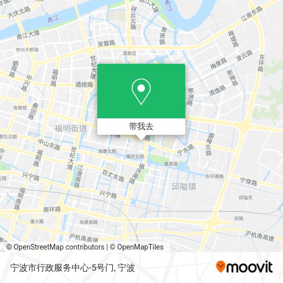 宁波市行政服务中心-5号门地图