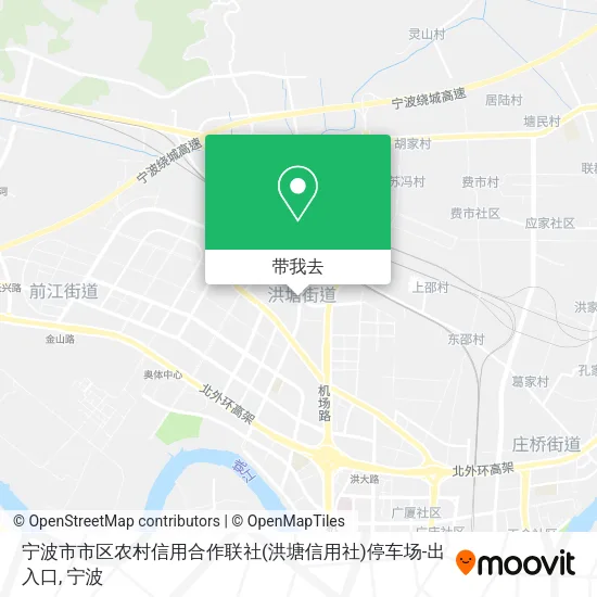 宁波市市区农村信用合作联社(洪塘信用社)停车场-出入口地图