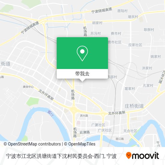 宁波市江北区洪塘街道下沈村民委员会-西门地图
