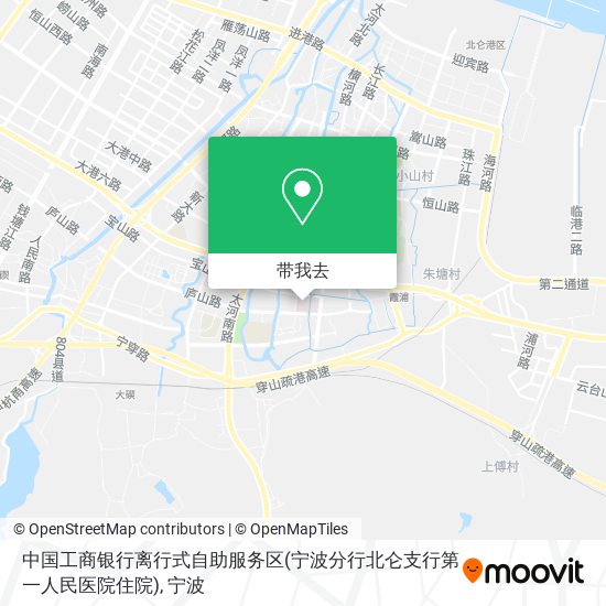 中国工商银行离行式自助服务区(宁波分行北仑支行第一人民医院住院)地图