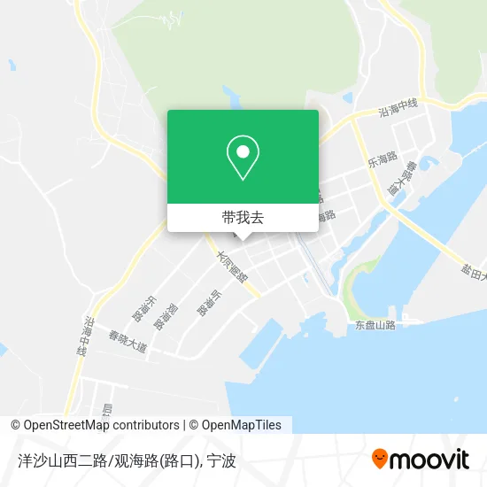 洋沙山西二路/观海路(路口)地图