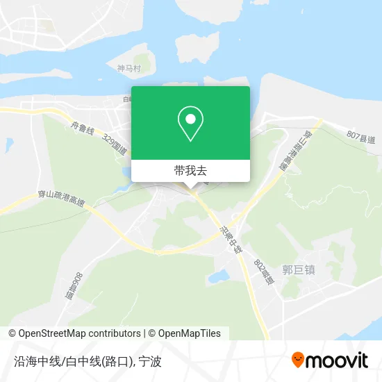 沿海中线/白中线(路口)地图