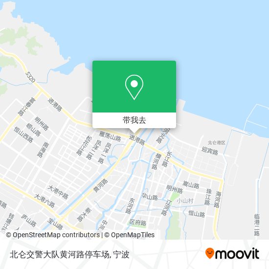 北仑交警大队黄河路停车场地图