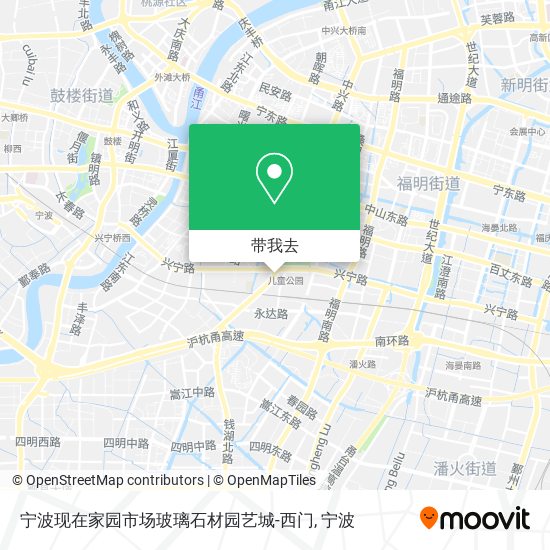 宁波现在家园市场玻璃石材园艺城-西门地图